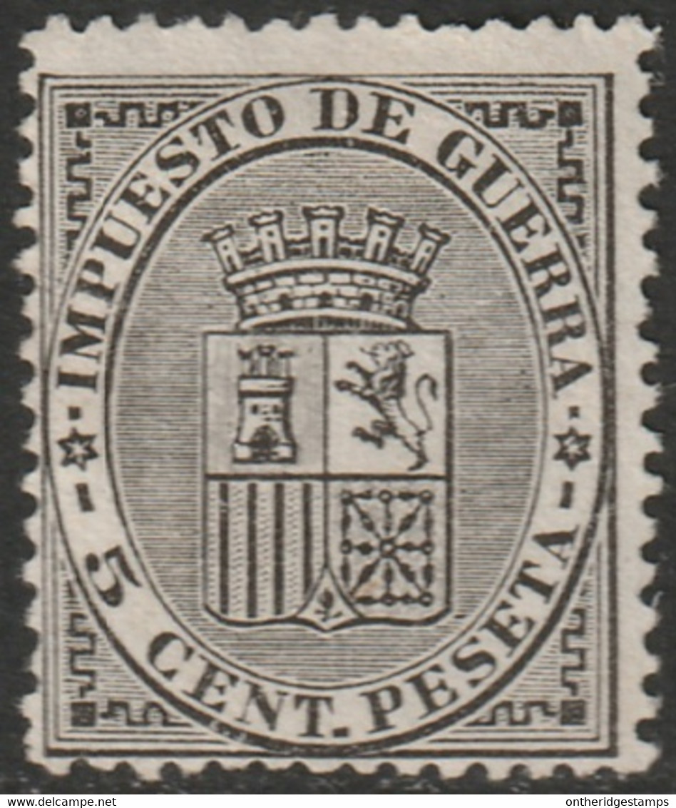 Spain 1874 Sc MR1 Espana Ed 141 War Tax MNG(*) - Impuestos De Guerra