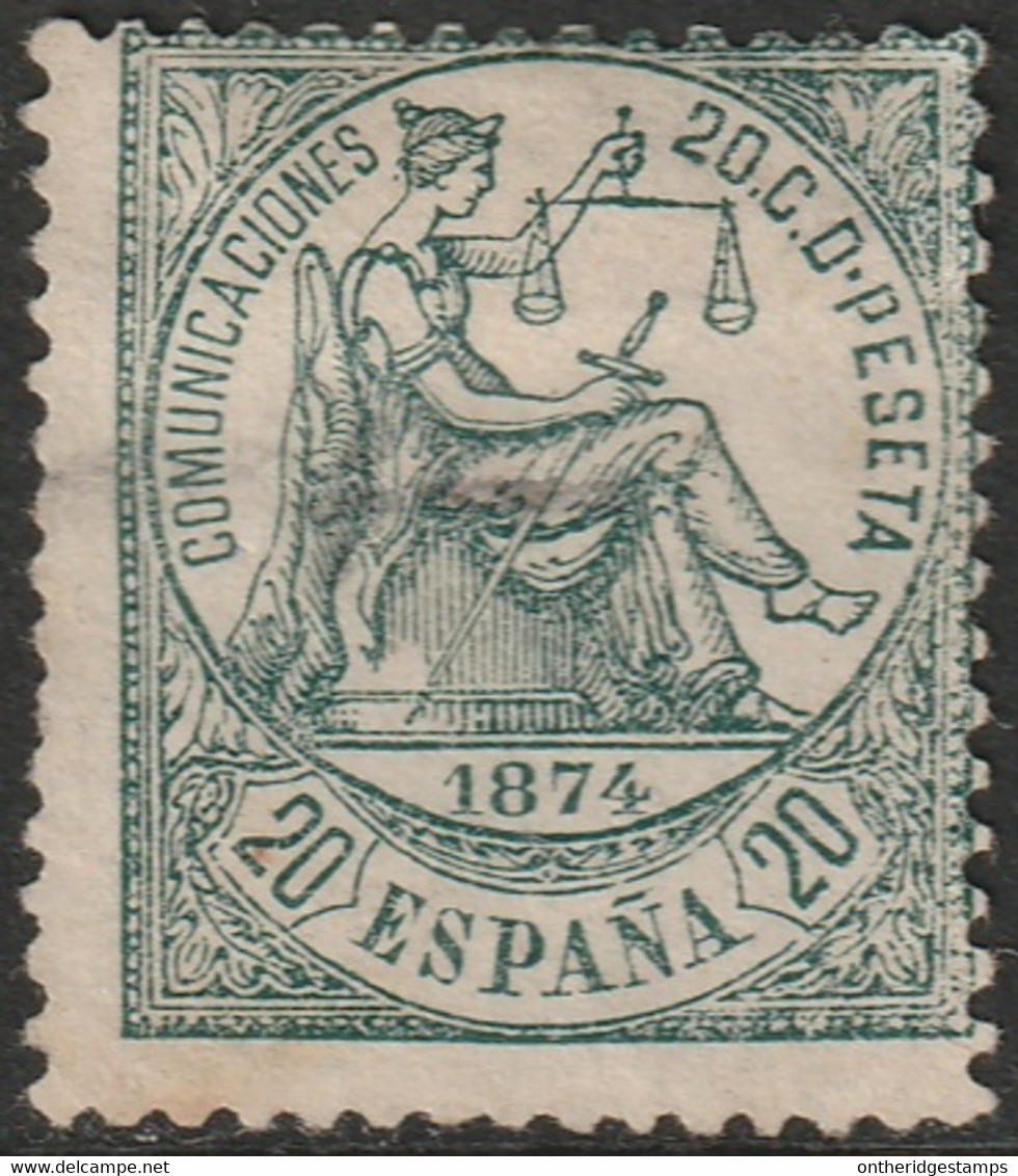 Spain 1874 Sc 204 Espana Ed 146 MNG(*) Toning - Unused Stamps