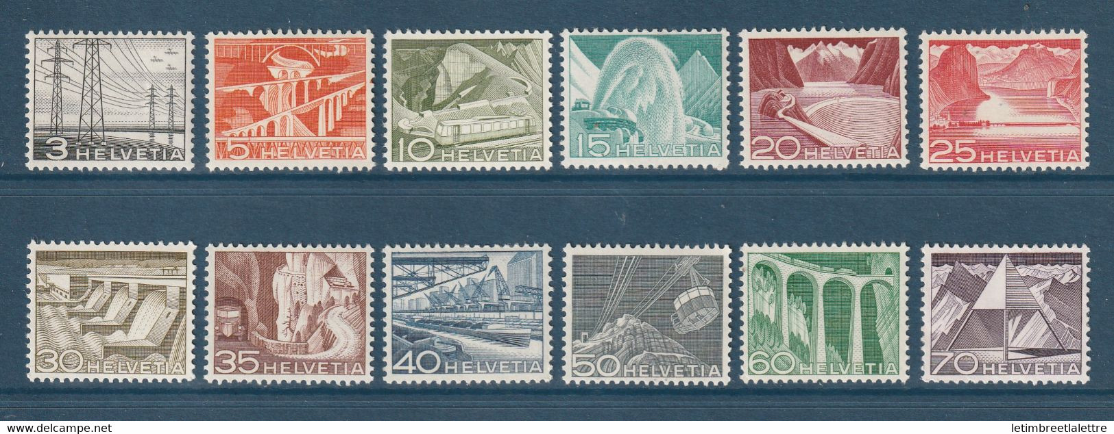 ⭐ Suisse - YT N° 481 à 492 ** - Neuf Sans Charnière - 1949 ⭐ - Unused Stamps