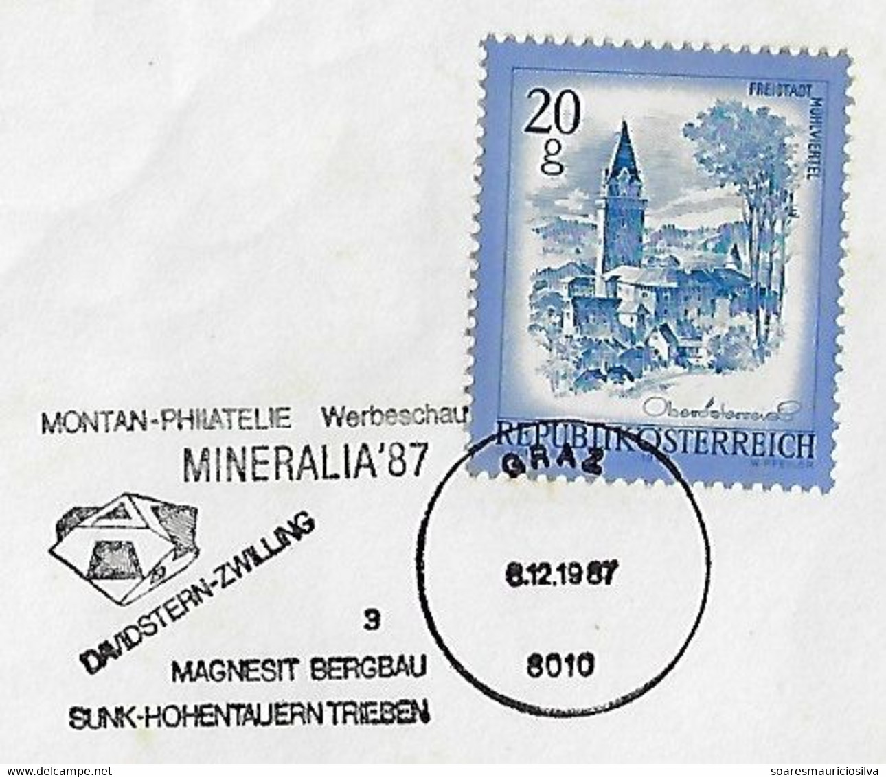 Austria 1984/1959 2 Cover + 2 Card With Commemorative Cancel Geology Mineral - Minéraux