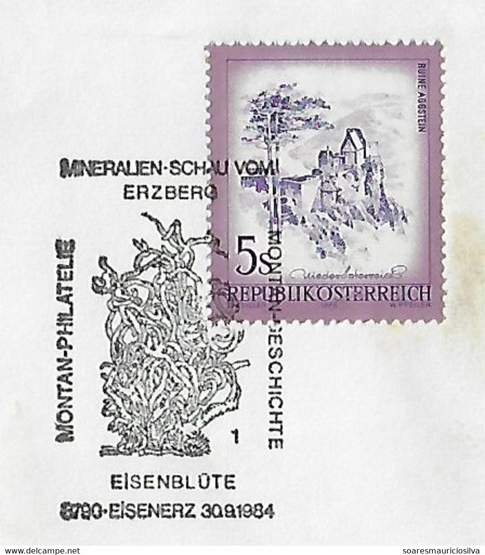 Austria 1984/1959 2 Cover + 2 Card With Commemorative Cancel Geology Mineral - Minéraux