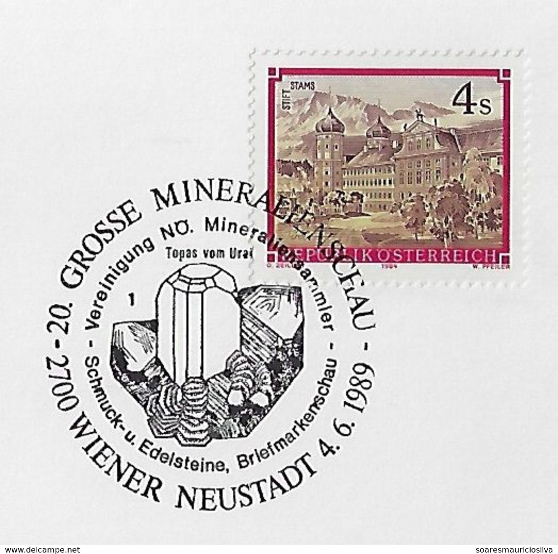 Austria 1984/1959 2 Cover + 2 Card With Commemorative Cancel Geology Mineral - Minéraux