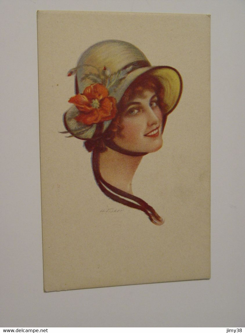 CARTE POSTALE ILLUSTRATEUR HARRISON FISHER-FEMME AVEC CHAPEAU - Fisher, Harrison