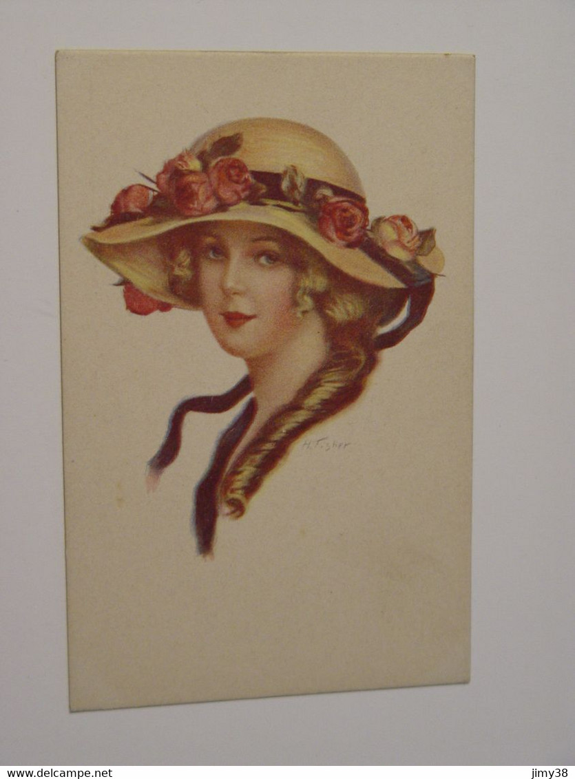 CARTE POSTALE ILLUSTRATEUR HARRISON FISHER-FEMME AVEC CHAPEAU - Fisher, Harrison