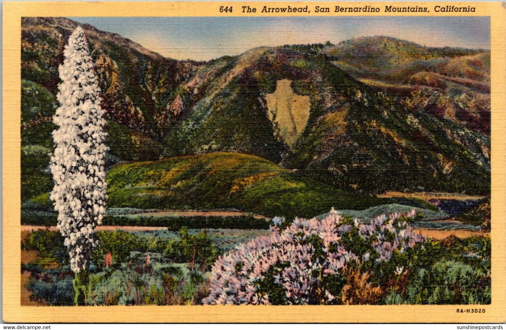 California San Bernardino Mountains The Arrowhead Curteich - San Bernardino