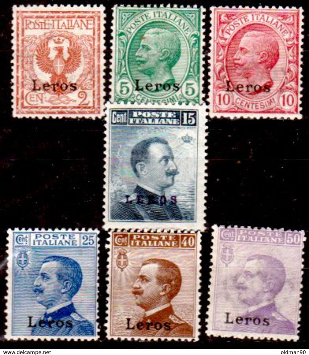 Egeo-OS-288- Lero: Original Stamps And Overprint 1912 (++/+) MNH/LH - 2, 5 Cent.(+)LH - Quality In Your Opinion. - Egée (Coo)