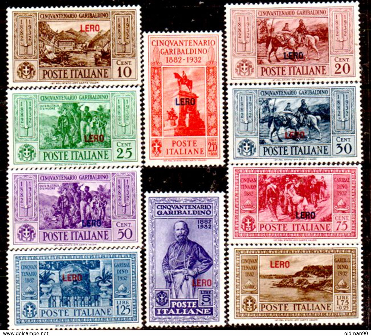 Egeo-OS-295- Lero: Original Stamp And Overprint 1932 (++) MNH - Quality In Your Opinion. - Egée (Lero)