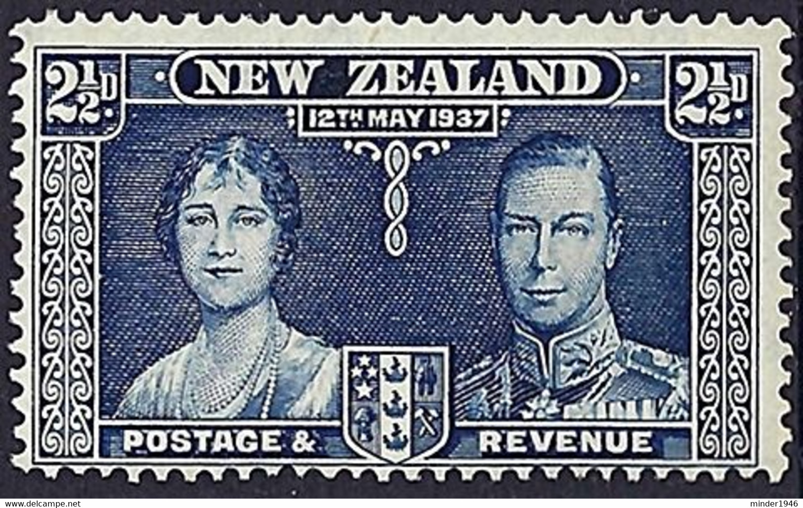 NEW ZEALAND 1937 KGVI 2½d Prussian Blue, Coronation SG600 MNH - Unused Stamps