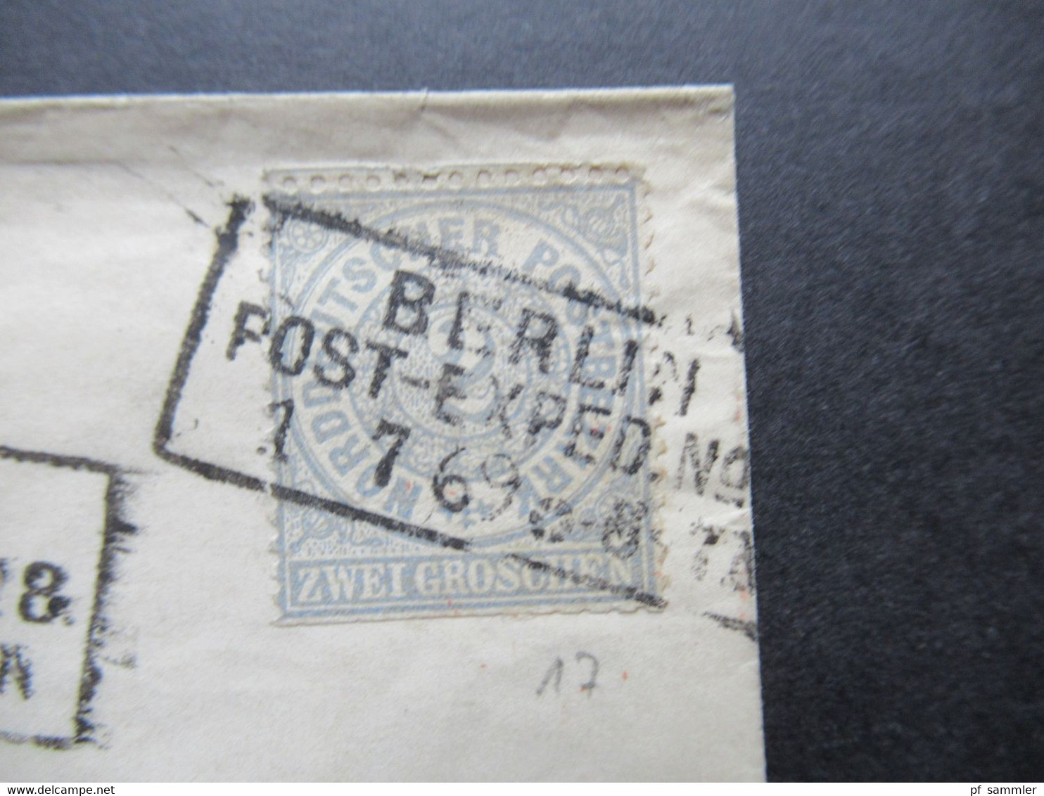 AD NDP 1869 Mi.Nr.17 EF Stempel Ra3 Berlin Post Exped. No8 Und Schwarzer L1 Franco Auslandsbrief Nach Amsterdam - Brieven En Documenten