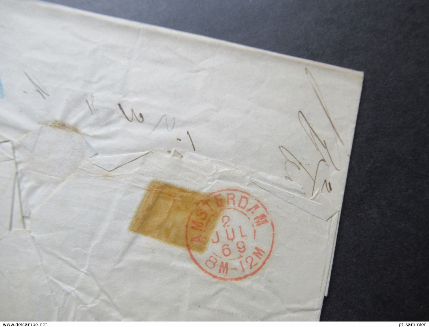 AD NDP 1869 Mi.Nr.17 EF Stempel Ra3 Berlin Post Exped. No8 Und Schwarzer L1 Franco Auslandsbrief Nach Amsterdam - Covers & Documents