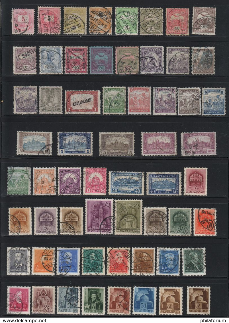 Hongrie, 184 Timbres Différents Oblitérés, Magyarország, Hungary, - Collezioni