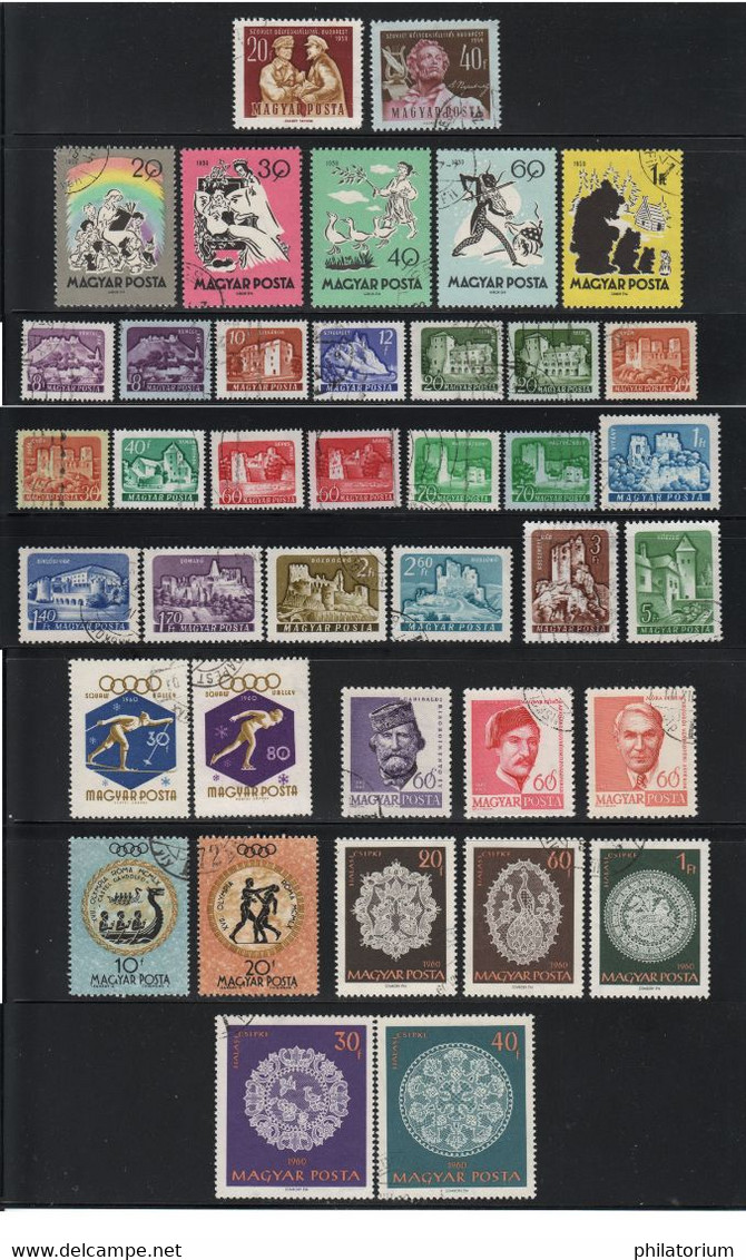 Hongrie, 184 Timbres Différents Oblitérés, Magyarország, Hungary, - Collezioni