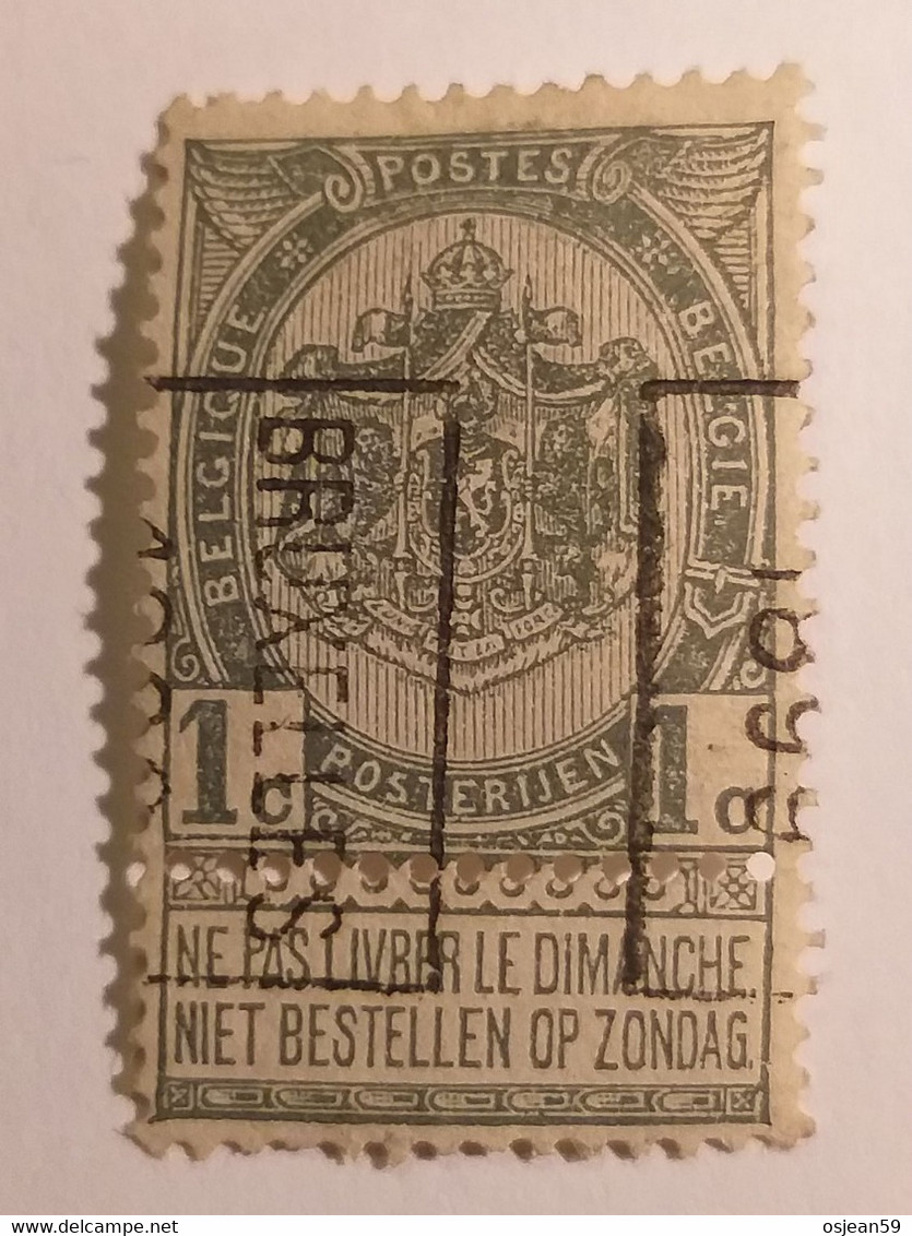 Obl Bruelles 1899.1C Gris - Roller Precancels 1894-99