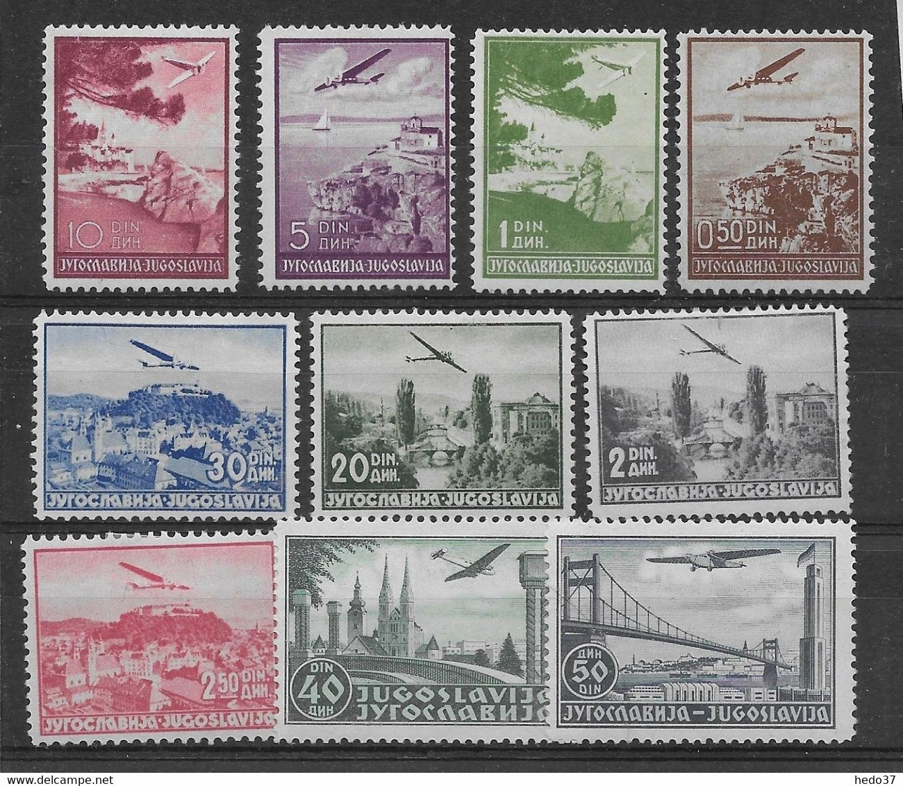 Yougoslavie Poste Aérienne N°7/16 - Neuf * Avec Charnière - TB - Airmail