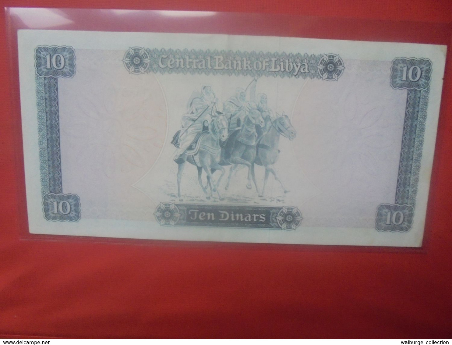 LIBYE 10 DINARS 1971-72 Circuler (B.28) - Libye