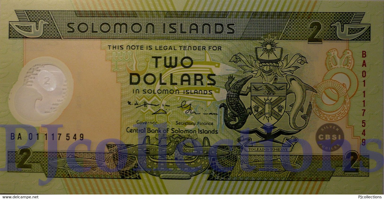 SOLOMON ISLANDS 2 DOLLARS 2001 PICK 23 POLYMER UNC - Salomons