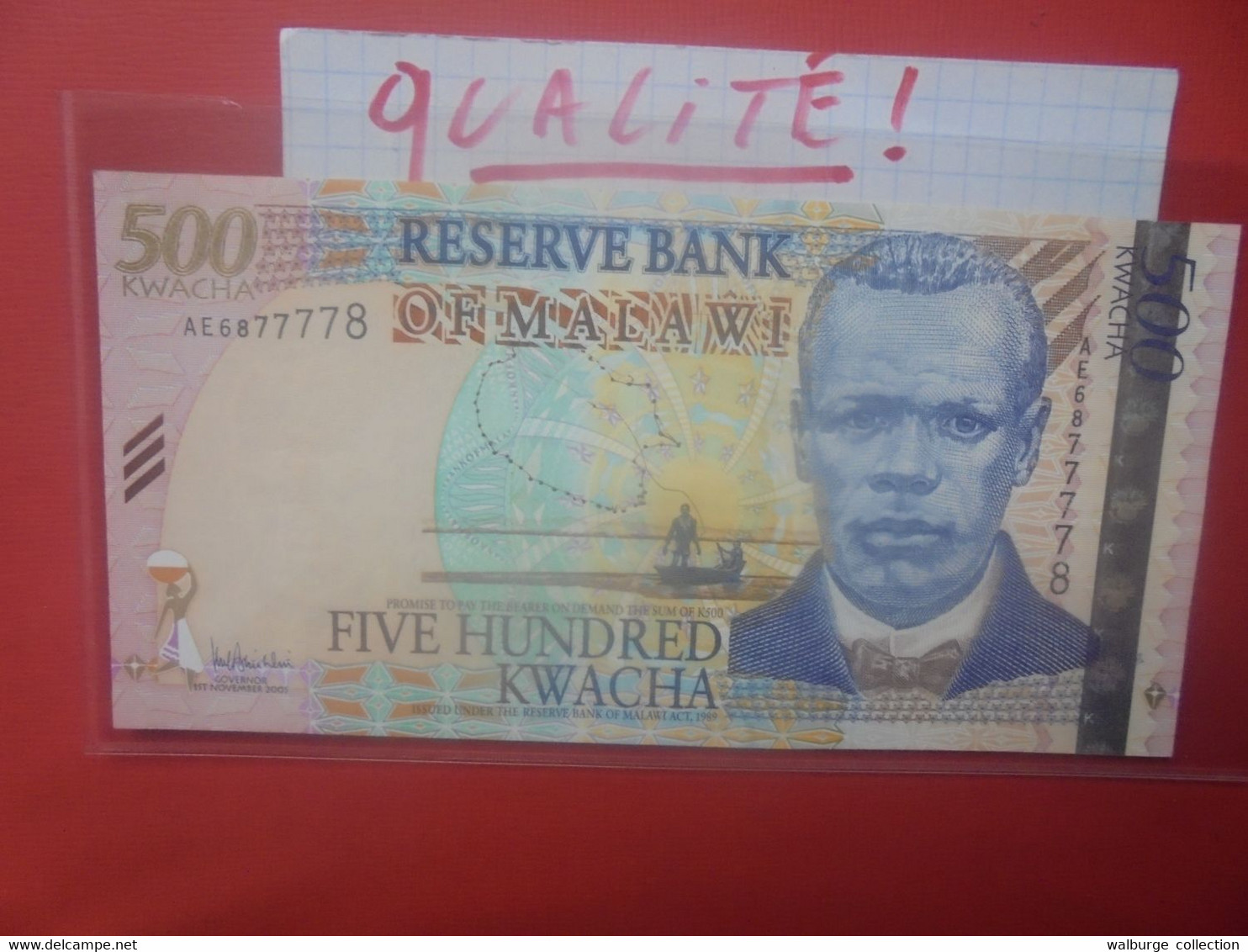 MALAWI 500 KWACHA 2005 Peu Circuler Belle Qualité (B.28) - Malawi