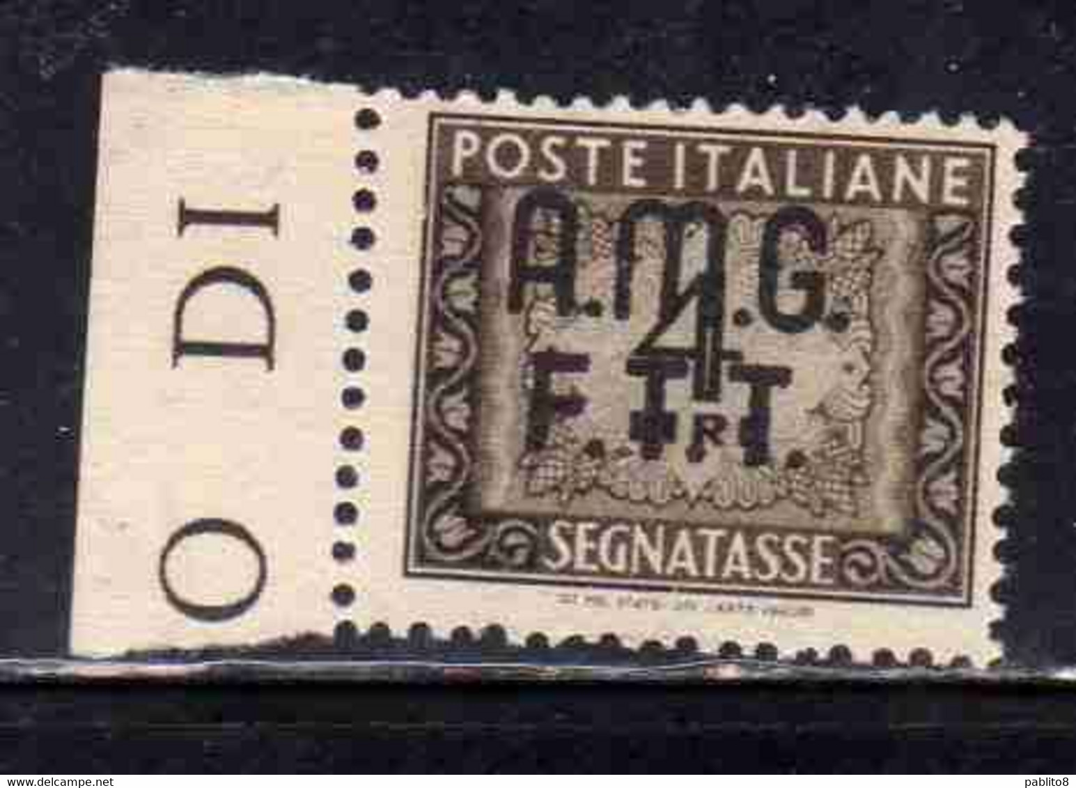 TRIESTE A 1947 - 1949 AMG-FTT OVERPRINTED SEGNATASSE POSTAGE DUE TAXE TASSE LIRE 4 MNH - Postage Due