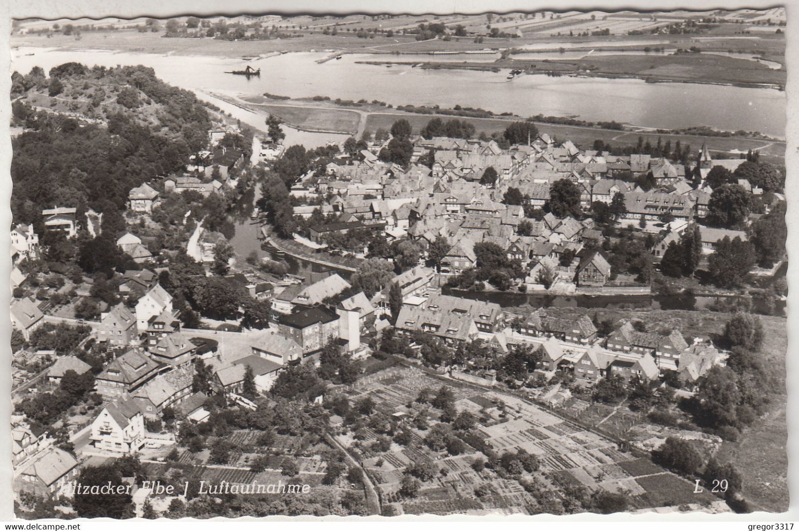 C2410) HITZACKER / Elbe - LUFTAUFNAHME Luftbild S/W Alt 1966 - Hitzacker