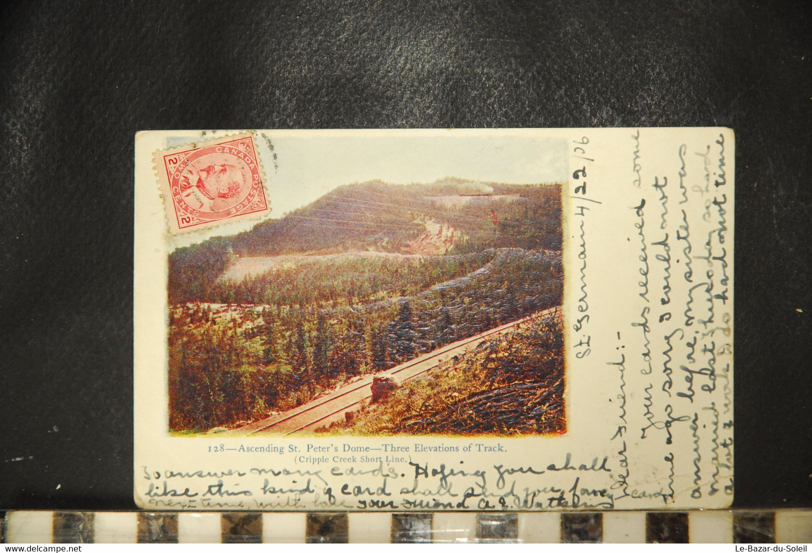 CP,  ETATS UNIS, USA. ASCENDING ST PETER'S DOME, THREE ELEVATIONS OF TRACK. CRIPPLE CREEK SHORT LINE. - Colorado Springs