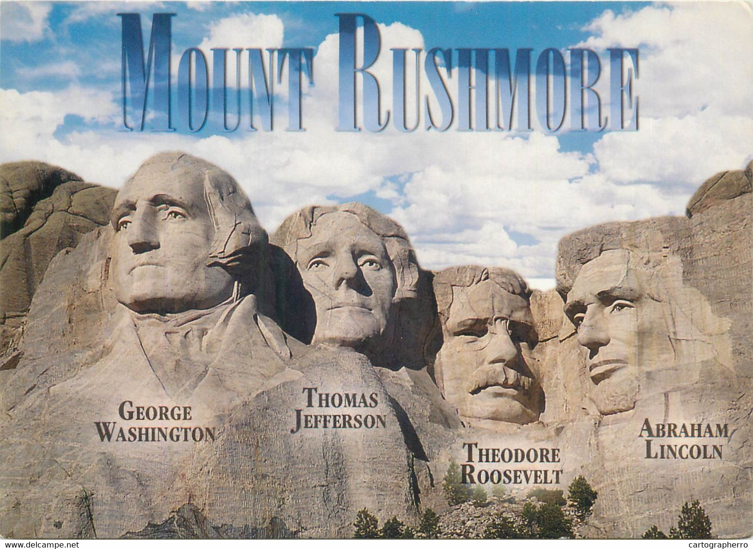 Postcard United States > SD - South Dakota > Mount Rushmore - Mount Rushmore