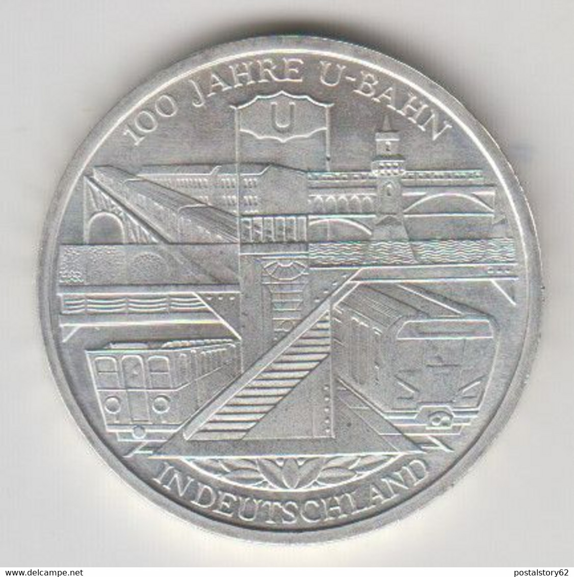 Germania, 10 Euro Argento Fdc 2002 -  100° Anni Metropolitana - Zecca D - Commemorative