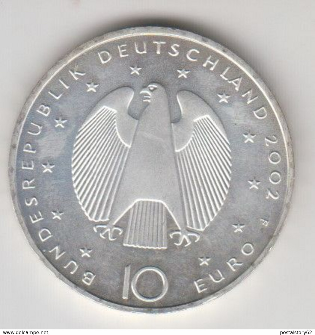 Germania, 10 Euro Argento Fdc 2002 -  Introduzione All'Euro - - Conmemorativas