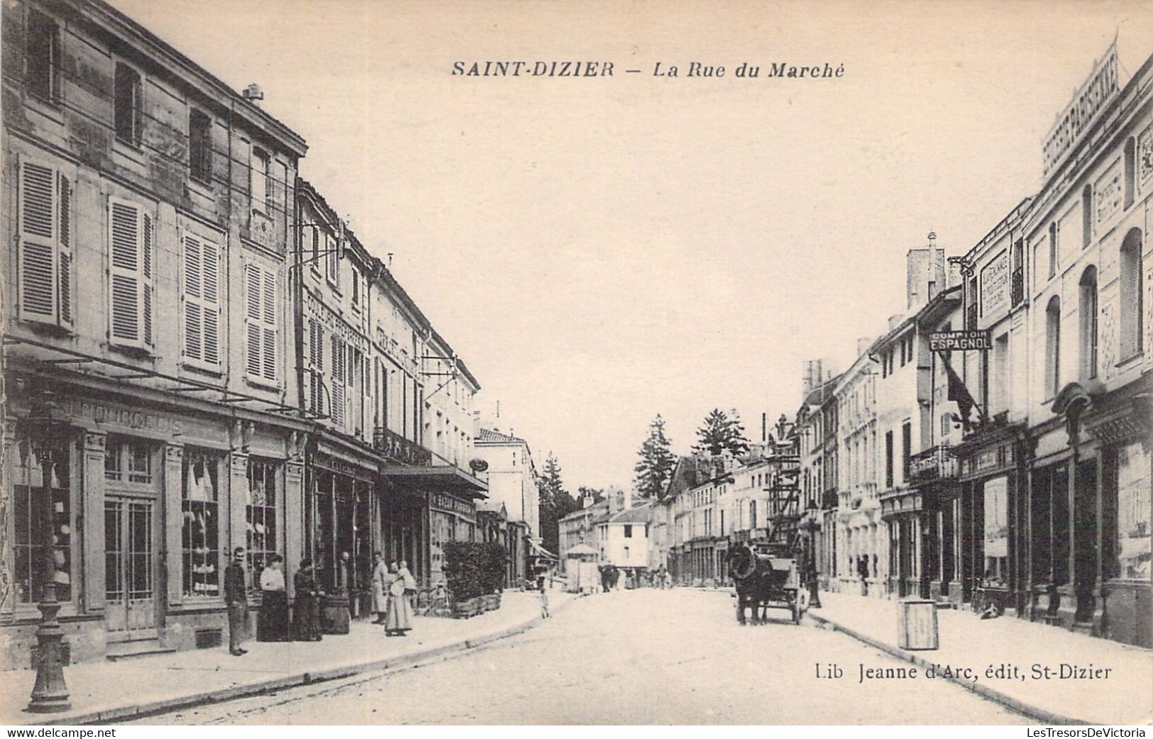 CPA FRANCE - 52 - SAINT DIZIER - La Rue Du Marché - Animée - Saint Dizier