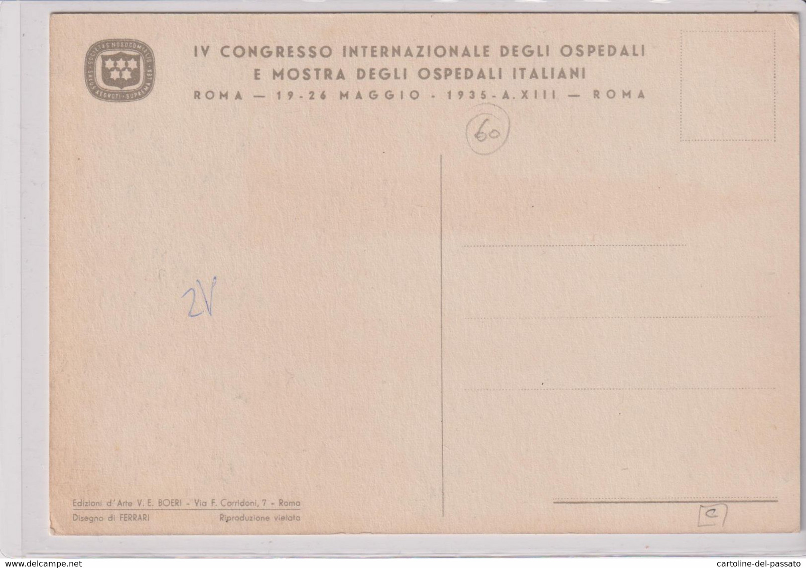 ROMA  IV° CONGRESSO INTERNAZIONALE DEGLI OSPEDALI E MOSTRA DEGLI OSPEDALI ITALIANI  1935 - Expositions