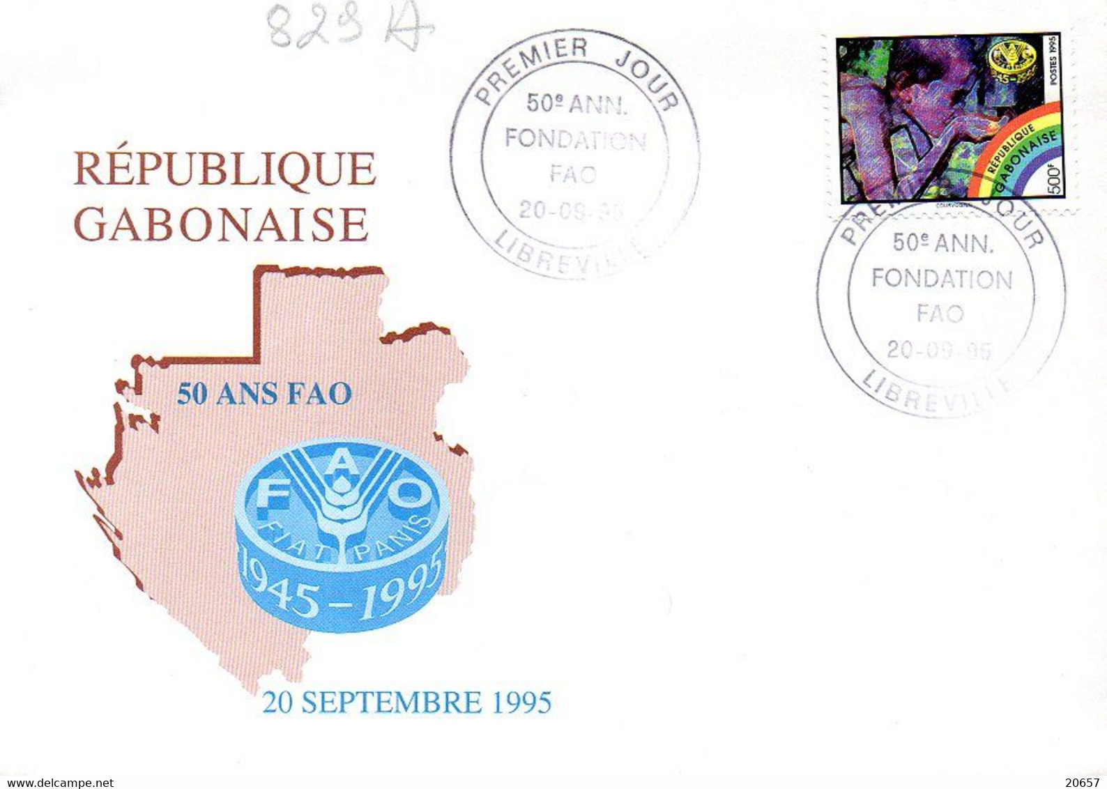 GABON 0829A Fdc FAO, ONU - Contro La Fame