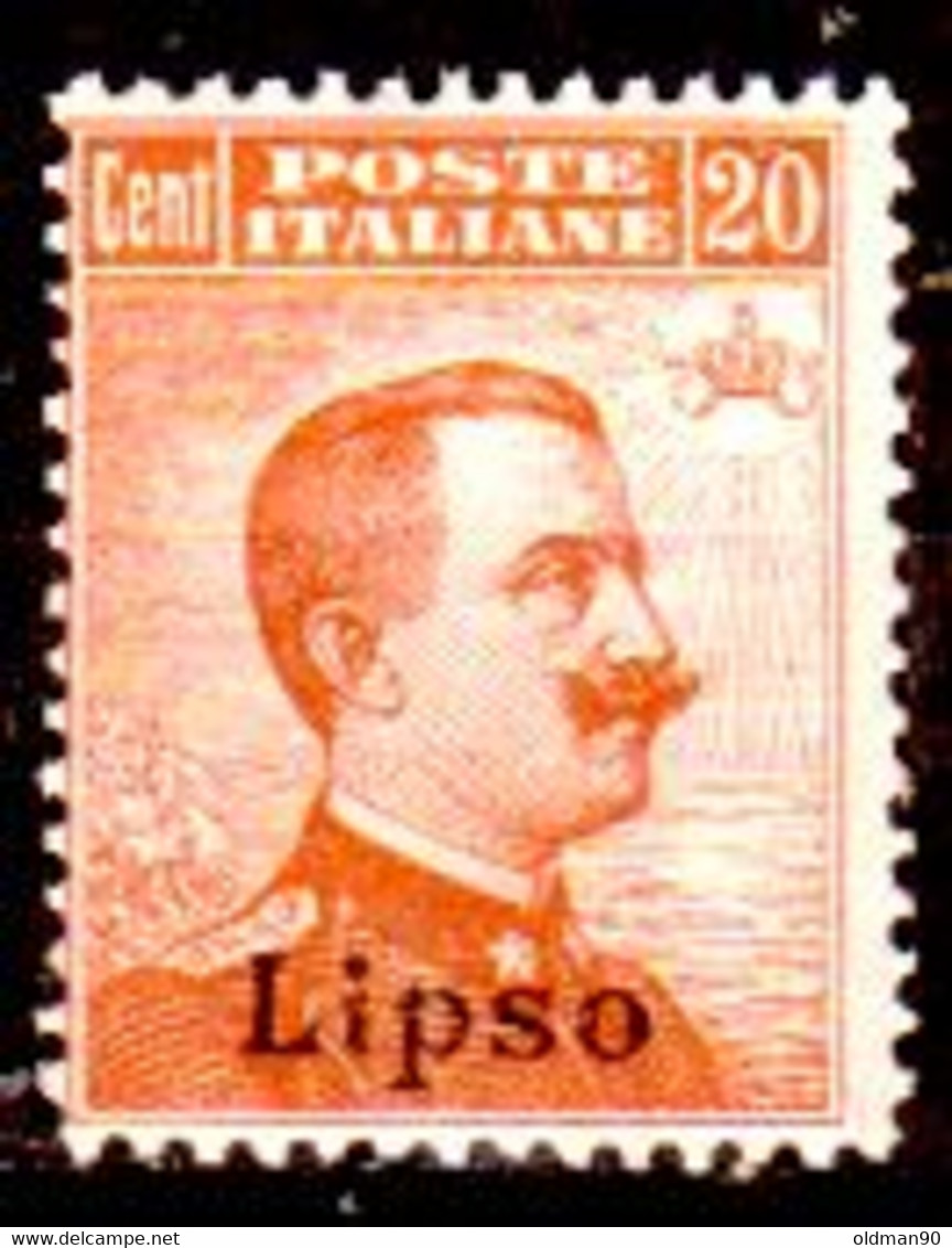 Egeo-OS-297- Lipso: Original Stamp And Overprint 1917 (++) MNH - Quality In Your Opinion. - Egeo (Lipso)