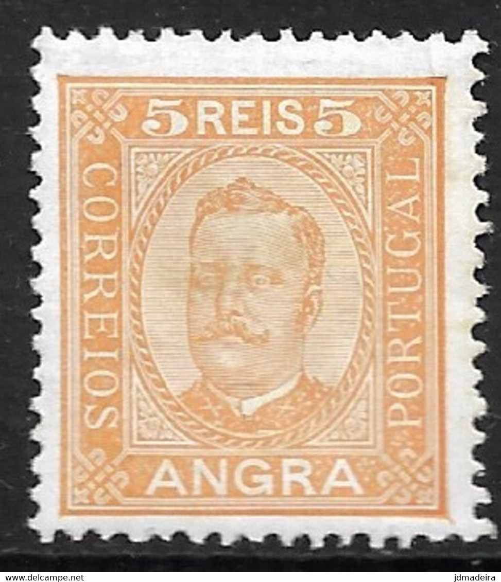 Angra – 1892 King Carlos 5 Réis Mint Stamp - Angra