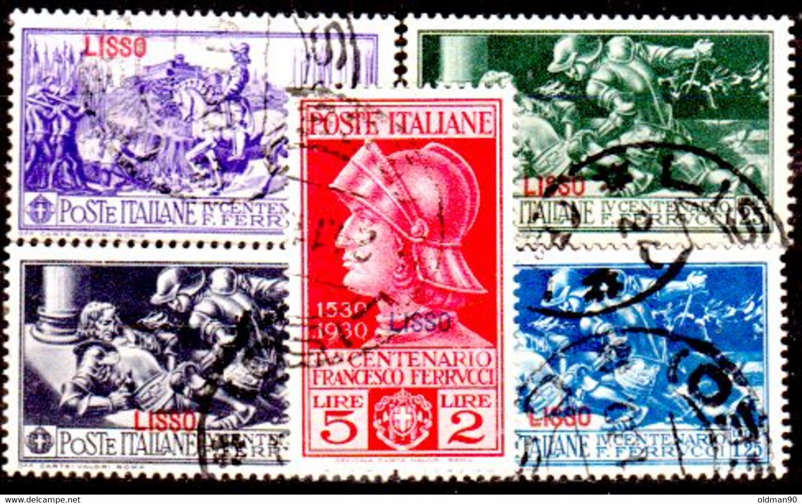 Egeo-OS-301- Lipso: Original Stamps And Overprint 1930 (o) Obliterated - Quality In Your Opinion. - Egée (Lipso)