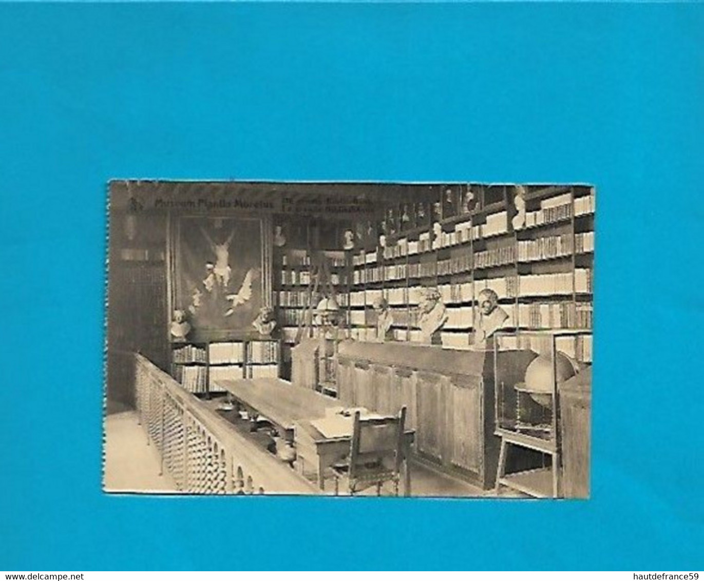 Carte Postale Musée Muséum PLANTIN MORETUS Grande Bibliothèque   Edit Grande Librairie Anvers - Colecciones Y Lotes