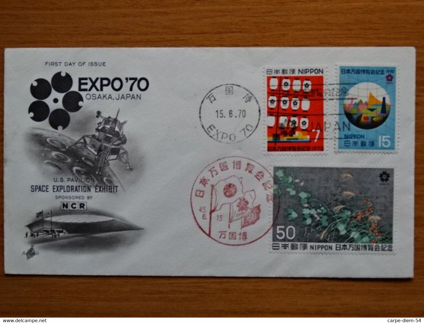 Japon - Enveloppe "First Day Of Issue" - Expo'70 Osaka - US Pavilion - 06/1970 - 1970 – Osaka (Giappone)