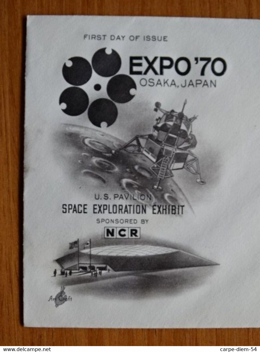 Japon - Enveloppe "First Day Of Issue" - Expo'70 Osaka - US Pavilion - 06/1970 - 1970 – Osaka (Giappone)