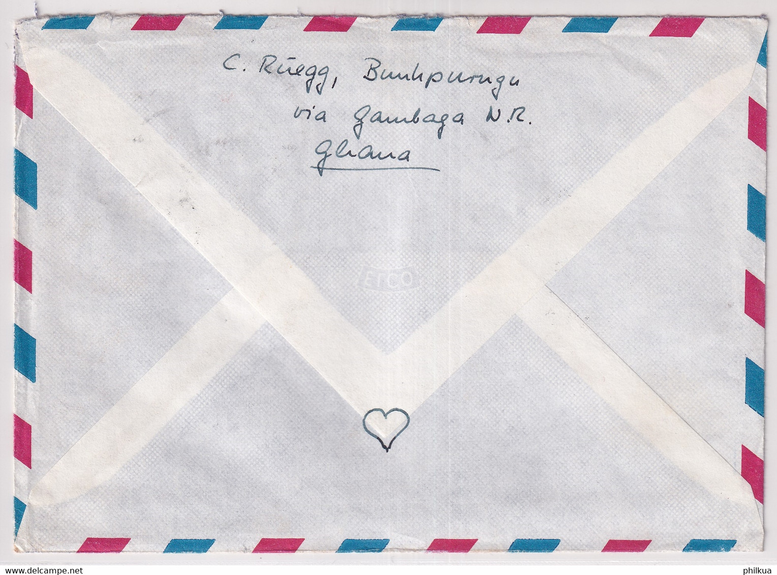 MiNr. 297, 300, 314, 364 Ghana1967, 1. Juni. Freimarken: Nationale Symbole Bedarfsluftpostbrief In Die Schweiz Gelaufen - Ghana (1957-...)