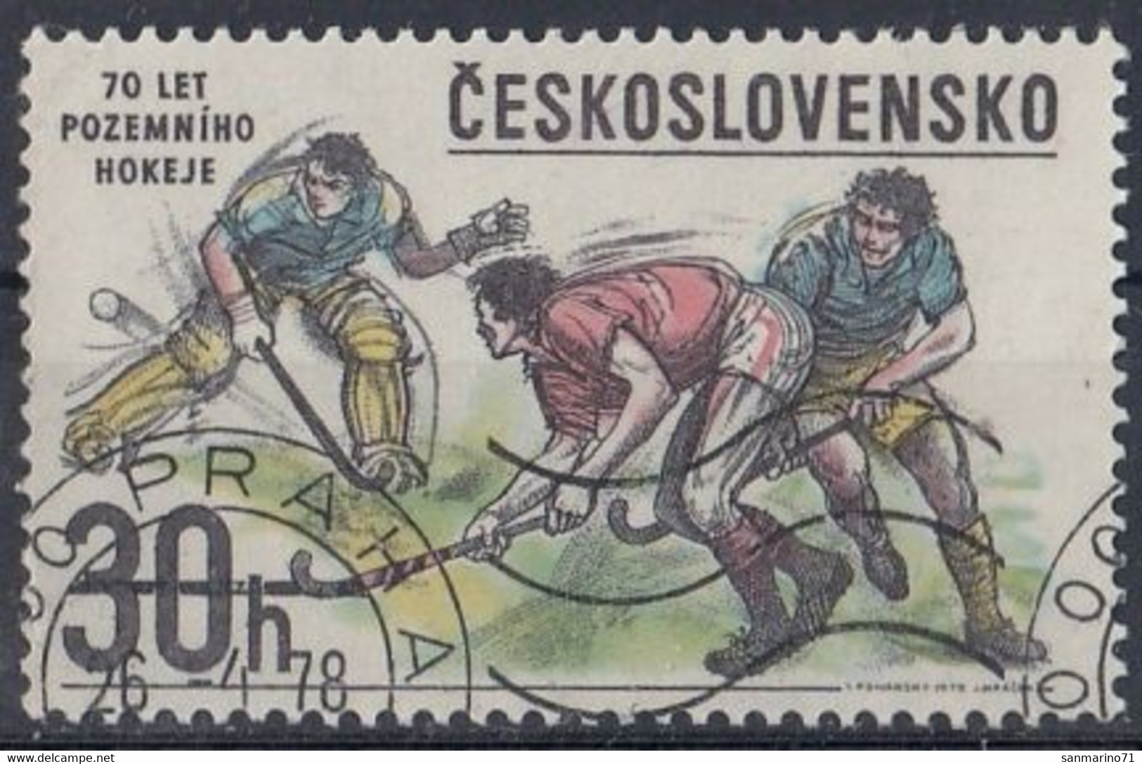 CZECHOSLOVAKIA 2434,used - Hockey (sur Gazon)