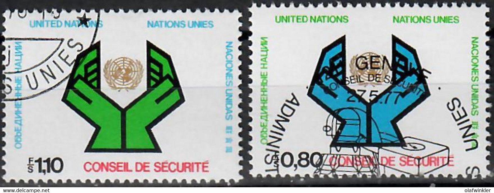1977 Conseil De Sécurité Zum 67-68 / Mi 66-67 / Sc 67-68 / YT 66-67 Oblitéré / Gestempelt /used [zro] - Usati