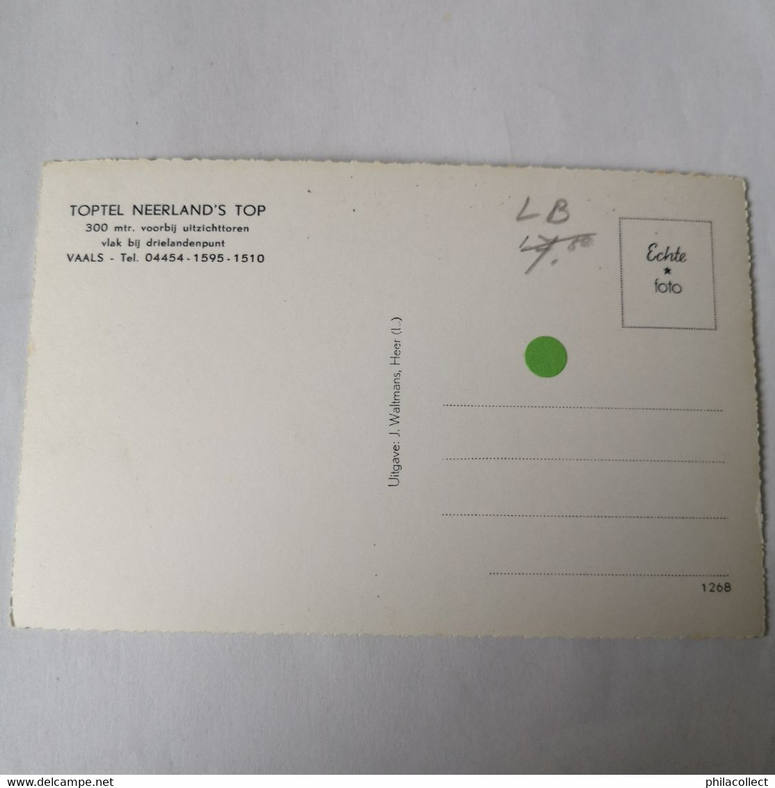 Vaals (Lim.) 3 Lander Eck // Neerland's Top - Drielandenpunt (Wintertooi) No. 2. 1968 - Vaals