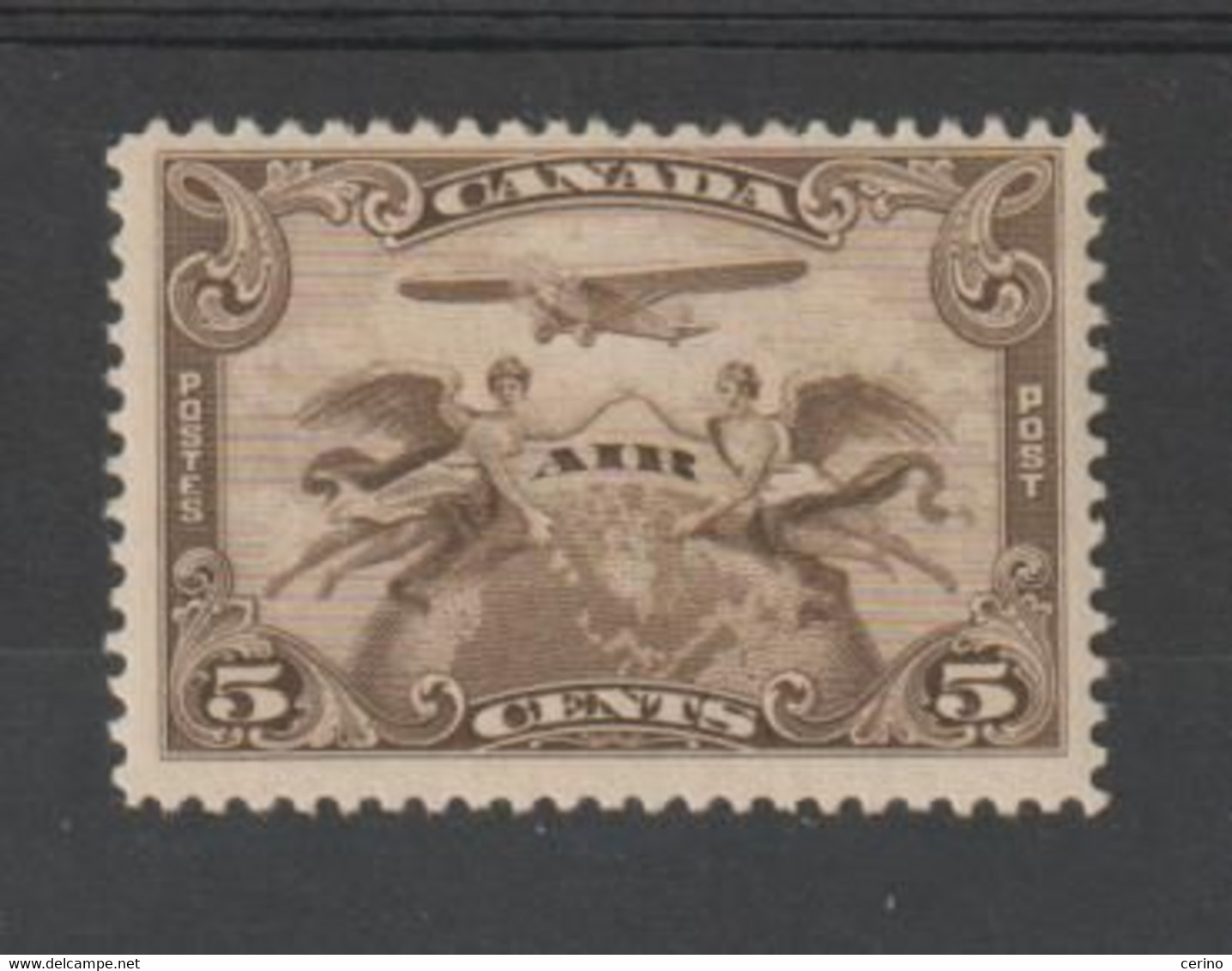 CANADA:  1928  AIR  MAIL  ALLEGORY  -  5 C. UNUSED  STAMP  -  YV/TELL. 1 - Poste Aérienne: Exprès