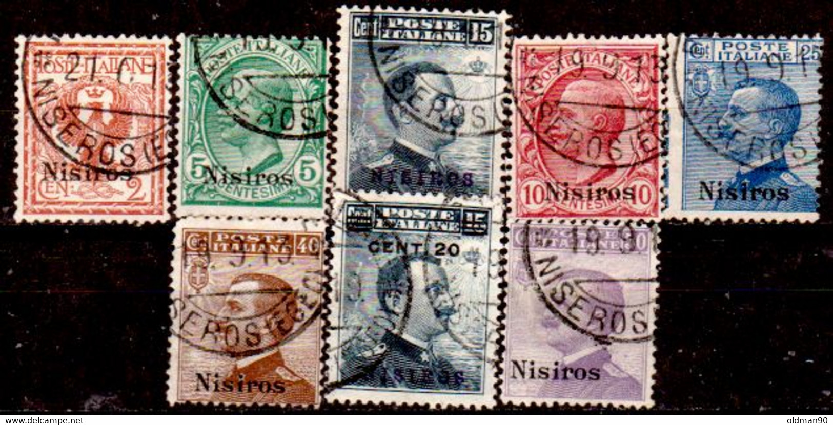 Egeo-OS-304- Nisiro: Original Stamps And Overprint 1912-1916 (o) Used - Quality In Your Opinion. - Egeo (Nisiro)