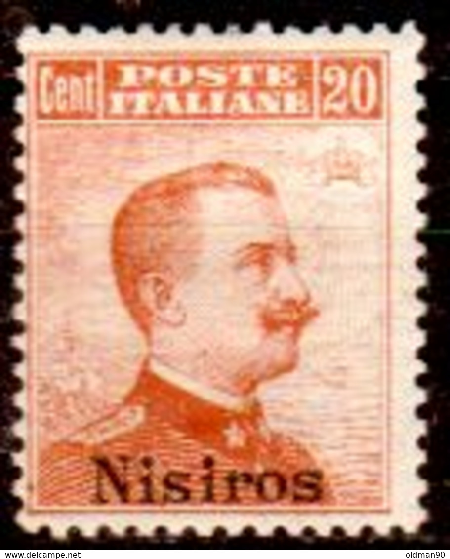 Egeo-OS-305- Nisiro: Original Stamps And Overprint 1917 (++) MNH - Quality In Your Opinion. - Egée (Nisiro)