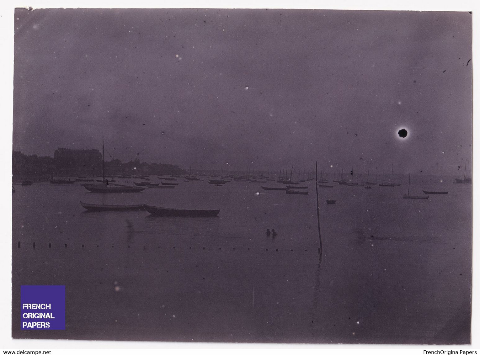 Arcachon / Baie - Rare Photo 1902 10,8x7,8cm Pêche Pêcheur Bateau Plage Voilier Gironde A86-12 - Lugares