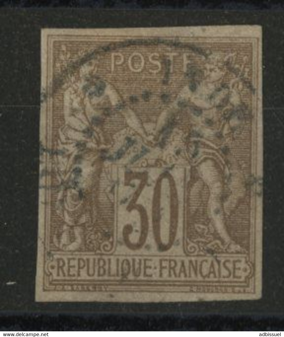 N° 26 30 Ct Brun Obl. C. à D. INDE PONDICHERY Cote 140 € - Sage