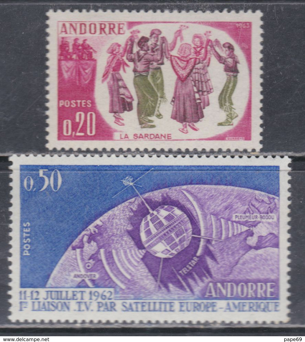 Andorre Français N° 165 / 66 XX Télécom. Spatiales Et Folklore Andorran, Les 2 Valeurs, Sans Charnière, TB - Volledige Jaargang