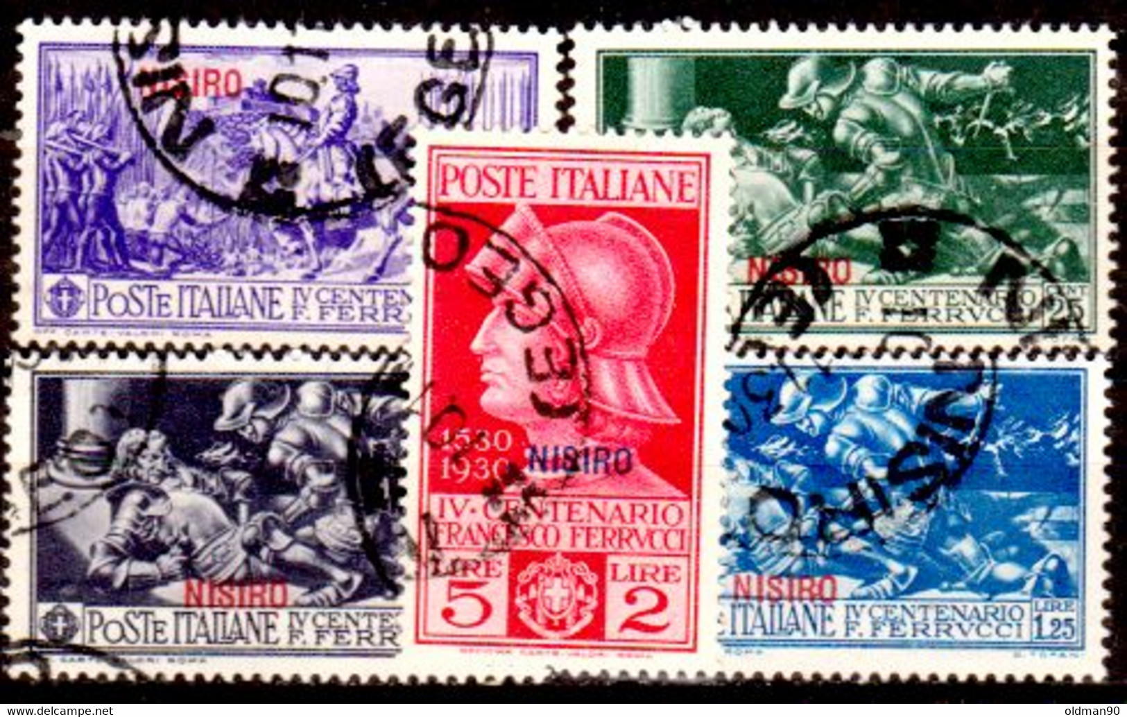 Egeo-OS-309- Nisiro: Original Stamps And Overprint 1930 (o) Used - Quality In Your Opinion. - Egeo (Nisiro)