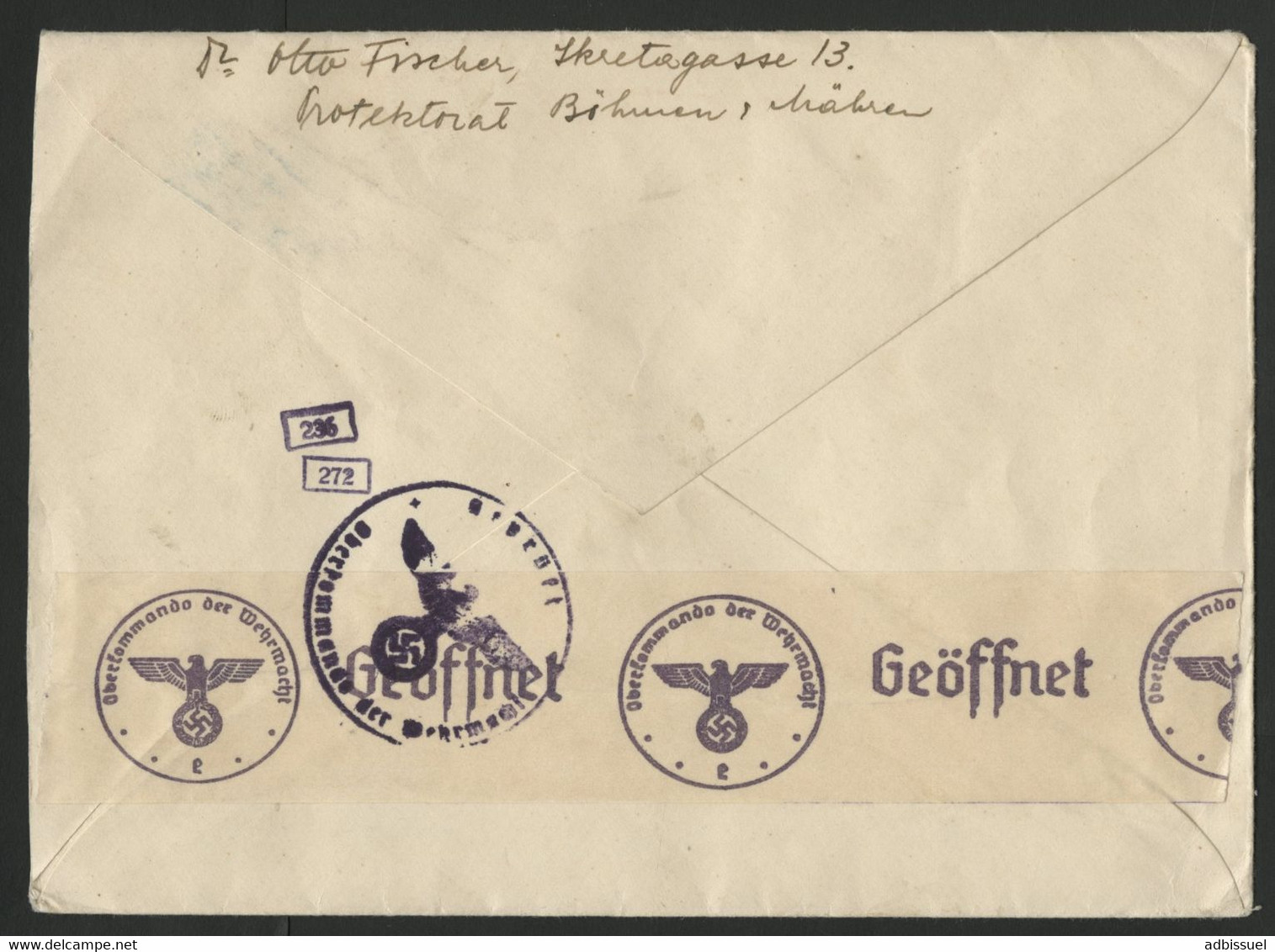 N° 32 Obl. C. à D. PILSEN1 17/9/40 Pour La Suisse + Censure Allemande Au Verso Voir Suite - Storia Postale