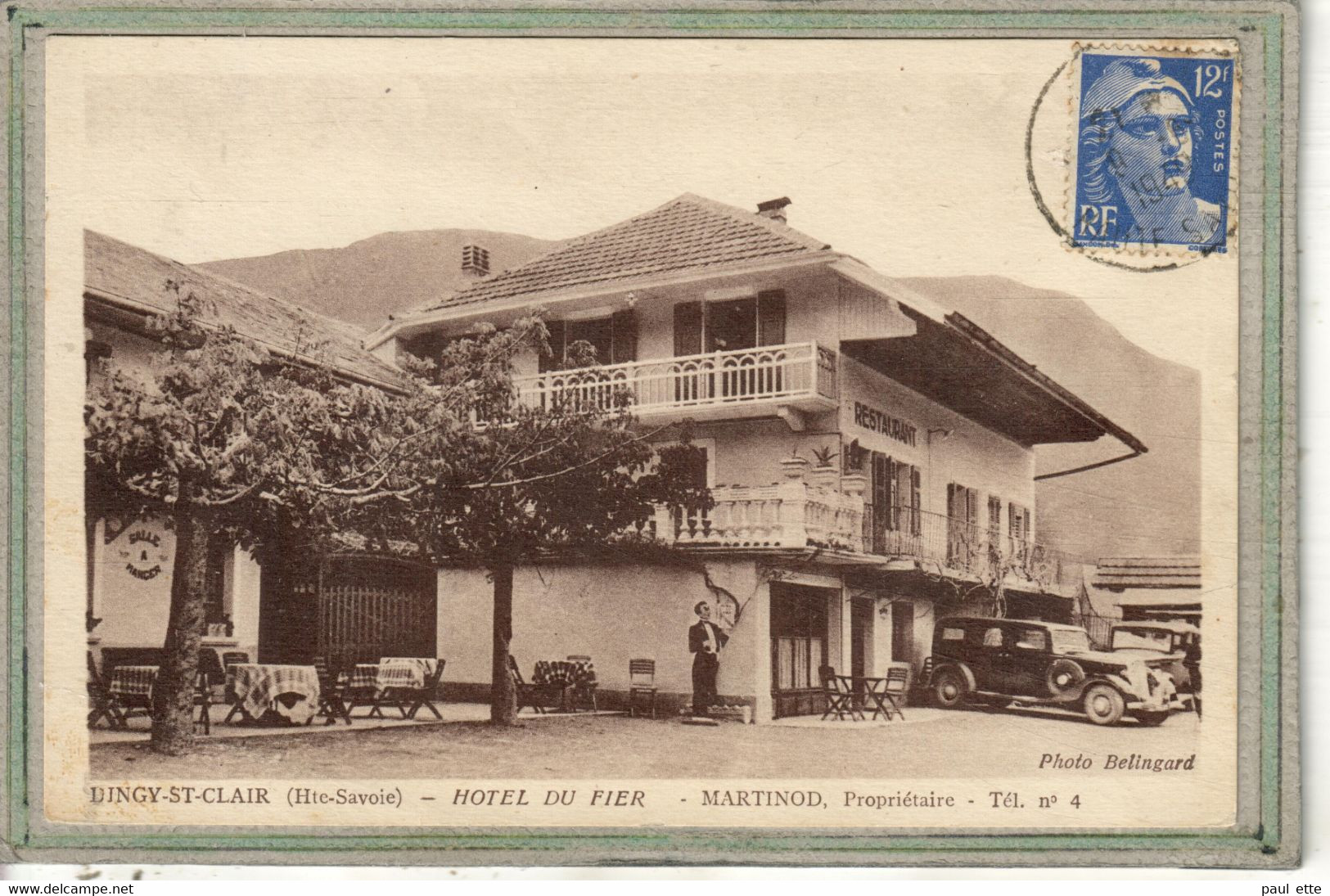 CPA - (74) DINGY-SAINT-CLAIR - Aspect De L'Hôtel Du Fier, Martinod Propriétaire, En 1948 - Dingy-Saint-Clair