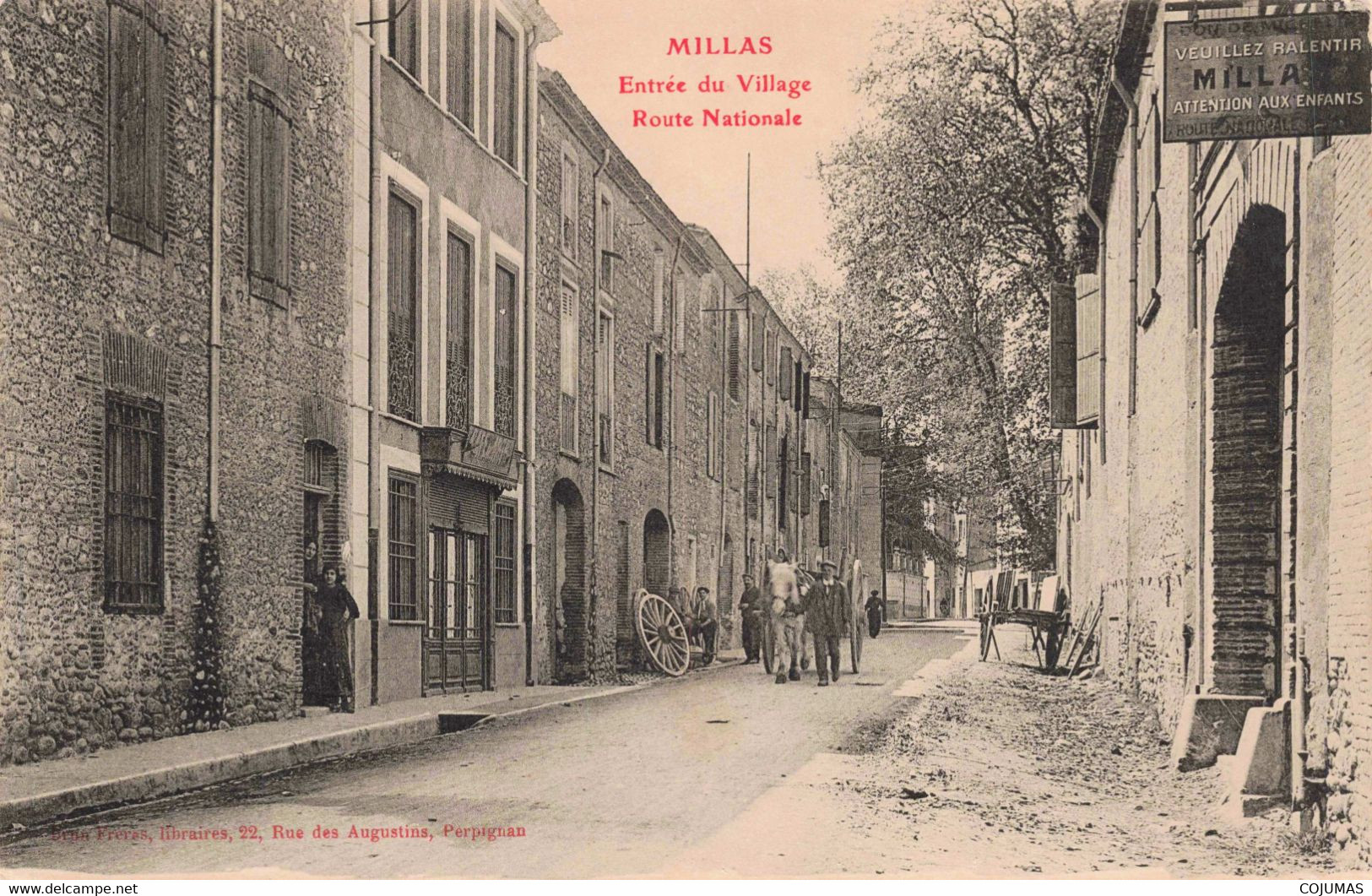 66 - MILLAS - S06690 - Entrée Du Village - Route Nationale - En L'état Décollée - L1 - Millas